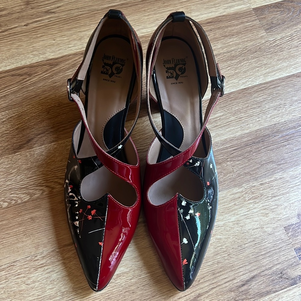 Fluevog Poser Cross Strap Shoe, Lisa Marie 10.5